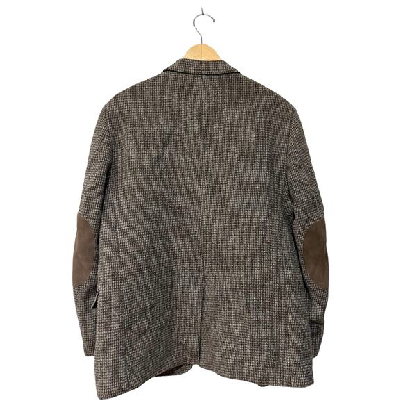 Vintage Brookford Sport Coat Men’s Jacket Wool Tweed Leather Elbow Patches - Picture 5 of 8